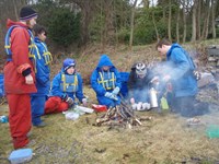 Lunch on a canoe trip