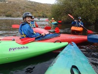 Group kayaking